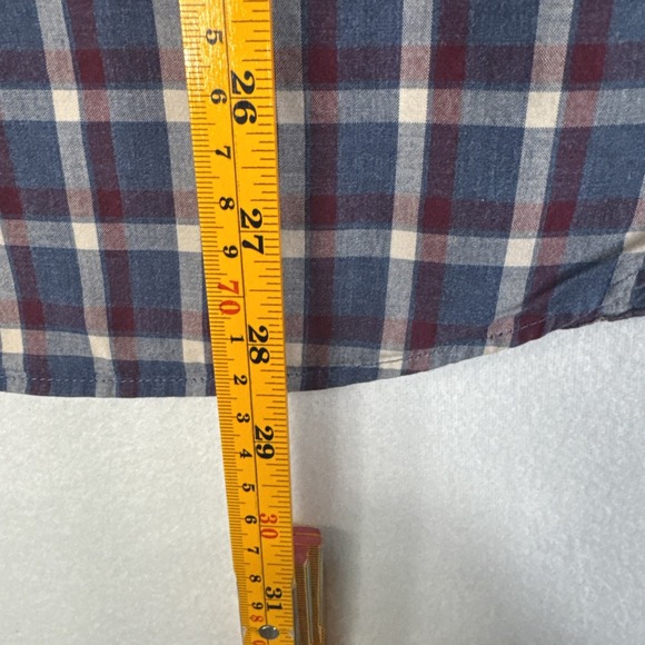 J.Crew Mens Medium Blue Maroon Plaid Button Down Shirt 100% Cotton - Picture 5 of 9